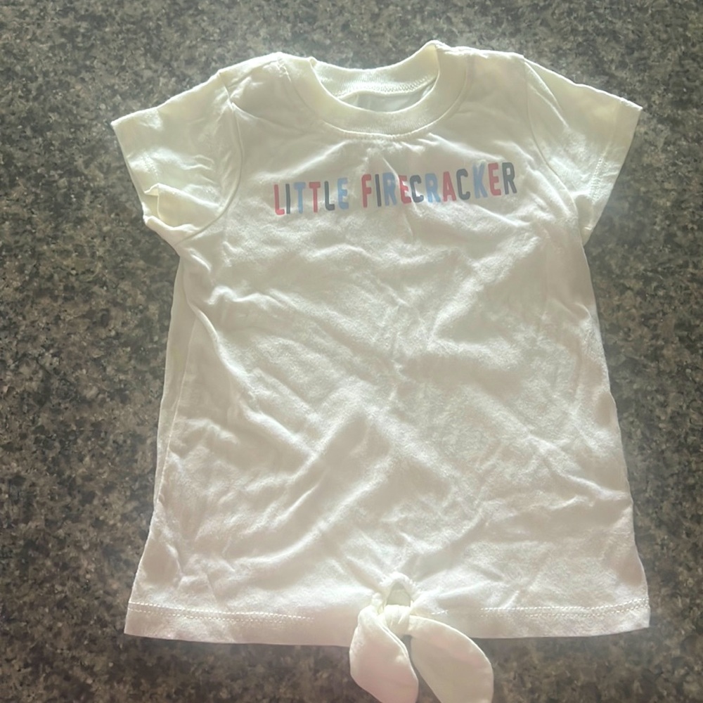 Little firecracker tee with tie